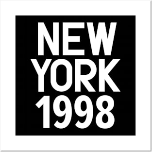 New York Birth Year Series: Modern Typography - New York 1998 Posters and Art